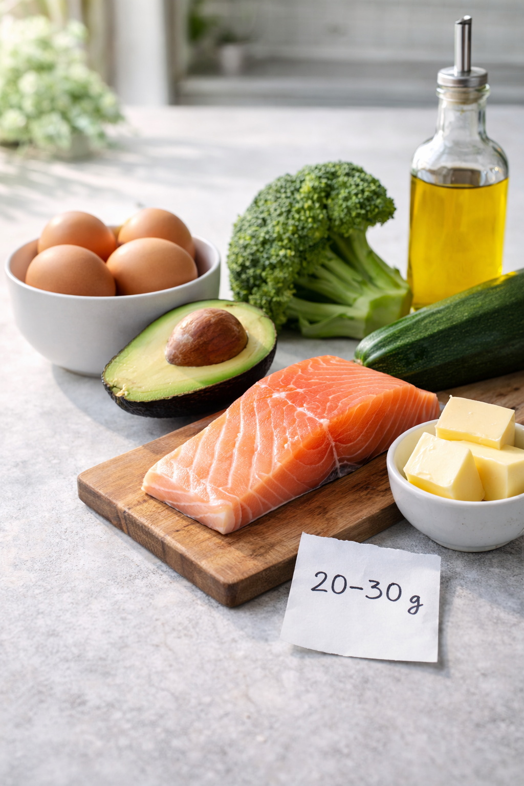 Kohlenhydrate bei Keto mit typischen Keto Lebensmitteln