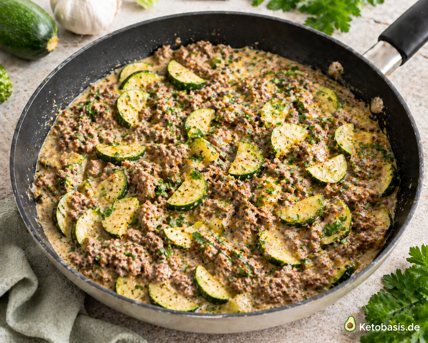 Keto Zucchini-Hack-Pfanne