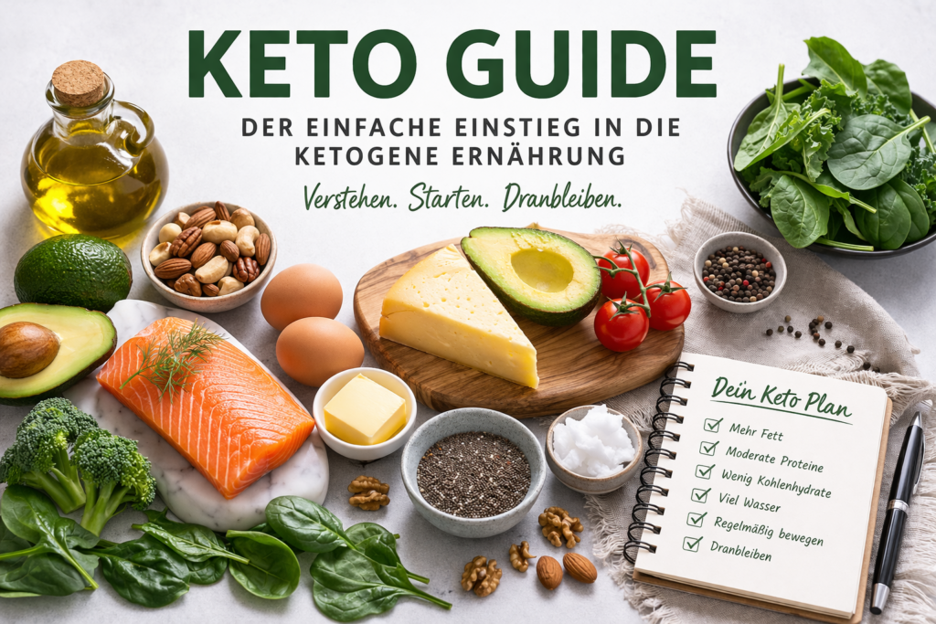 Keto Guide für Anfänger mit typischen Keto Lebensmitteln und einfacher Einführung